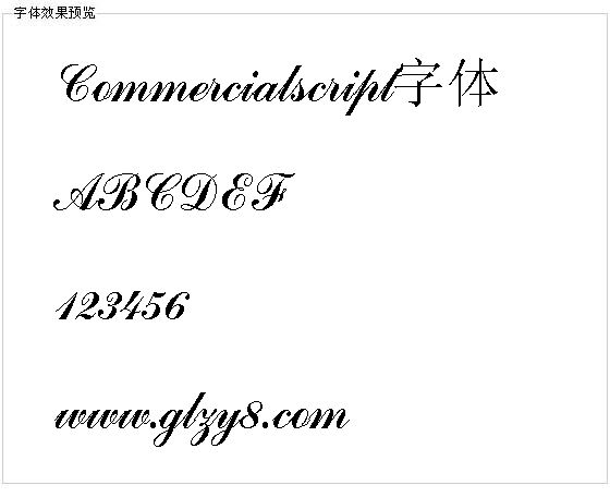 Commercialscript字体