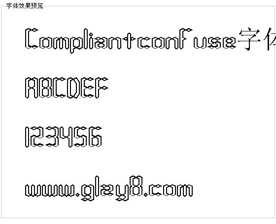 Compliantconfuse字体