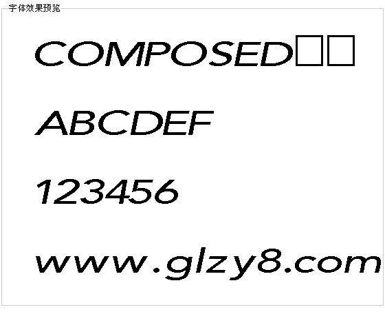 COMPOSED字体