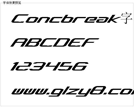 Concbreak字体