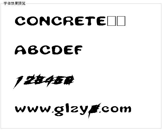 CONCRETE字体