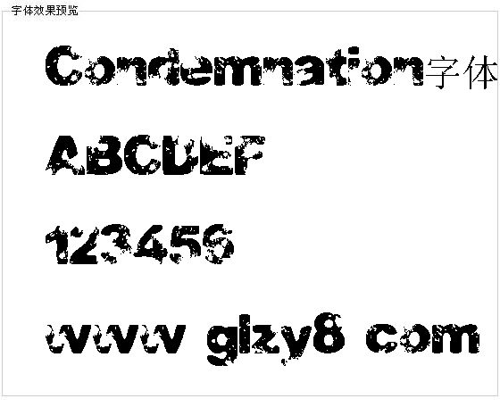 Condemnation字体