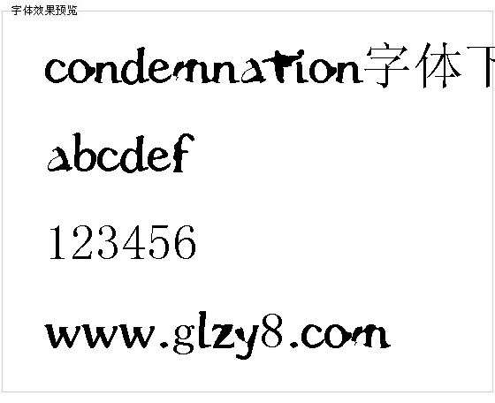 Condemnation字体下载