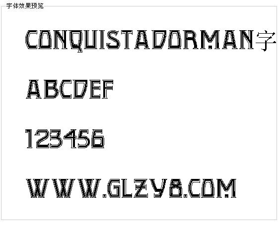 Conquistadorman字体