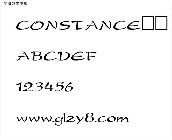 CONSTANCE字体