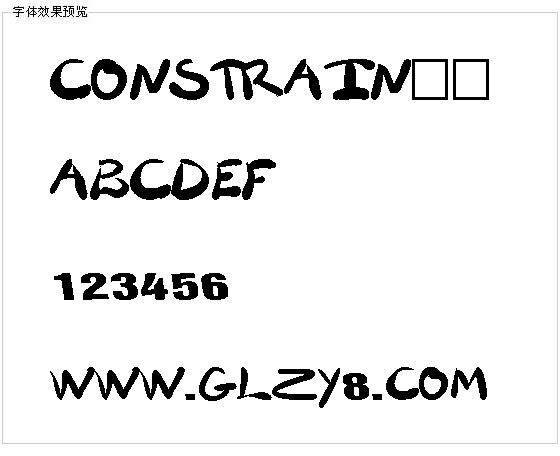 CONSTRAIN字体