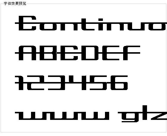 Continuous字体