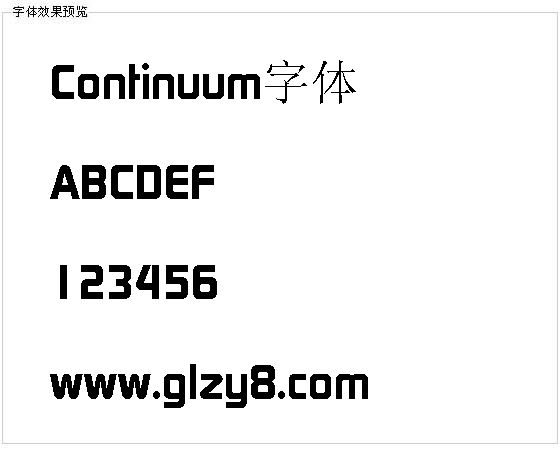 Continuum字体