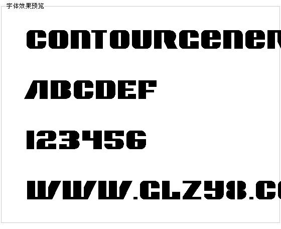 Contourgenerator字体