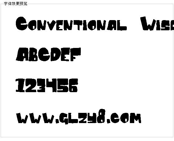 Conventional Wisdom字体