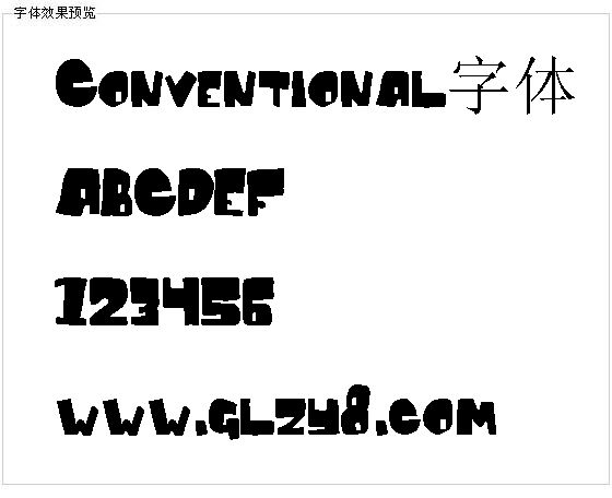 Conventional字体