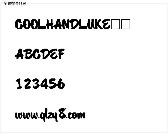 COOLHANDLUKE字体