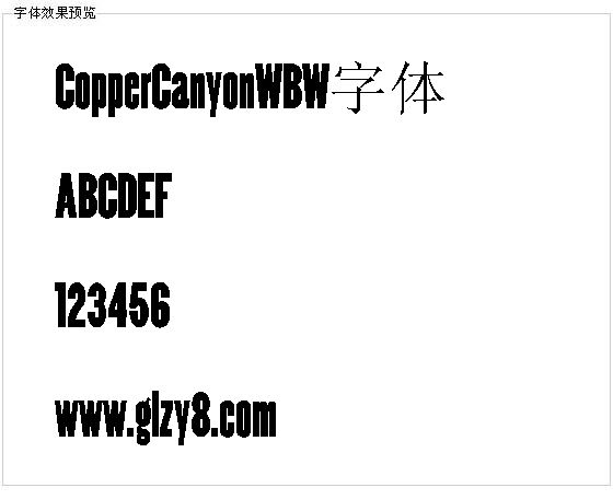 CopperCanyonWBW字体