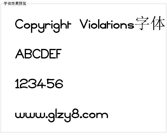 Copyright Violations字体