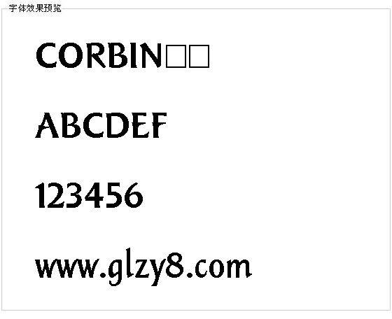 CORBIN字体