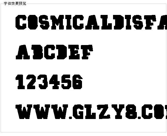 cosmicaldisfase字体