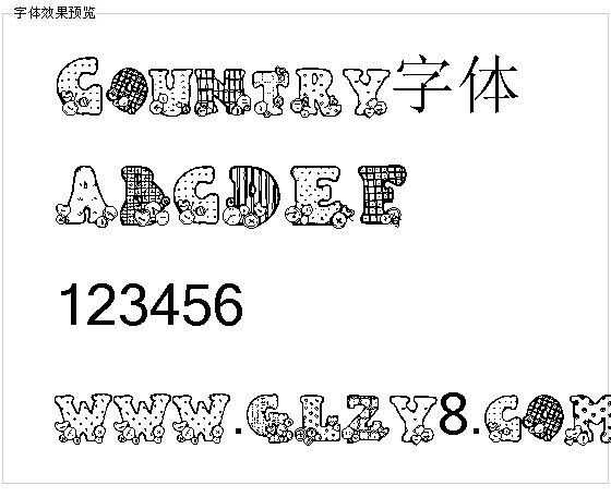 Country字体