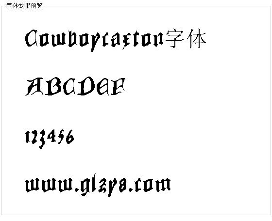 Cowboycaxton字体