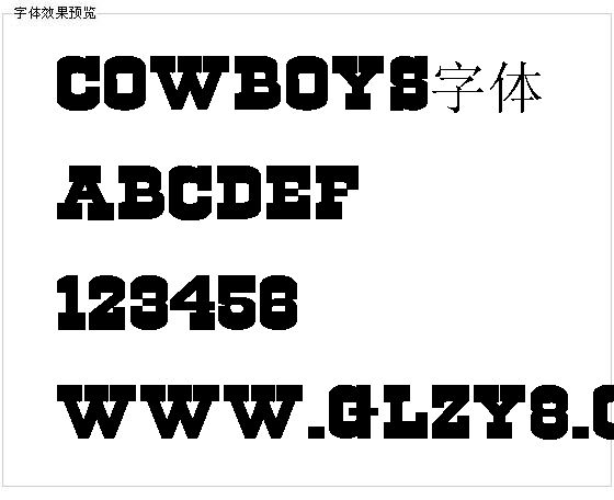 Cowboys字体