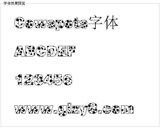 Cowspots字体