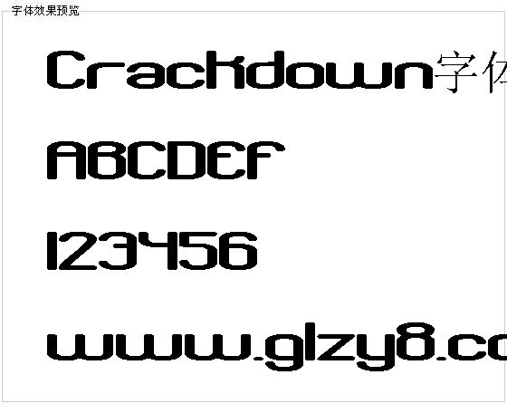 Crackdown字体