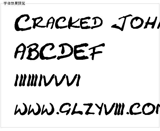 Cracked Johnnie字体