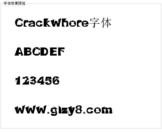 Crackwhore字体