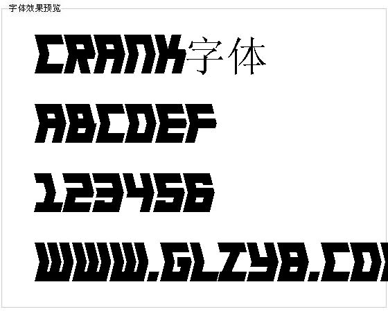 Crank字体