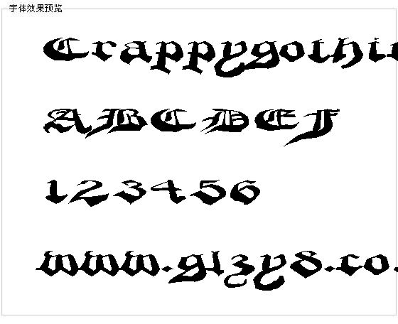 Crappygothic字体