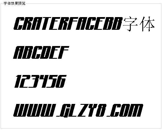 CraterFaceBB字体