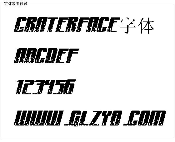 CraterFace字体