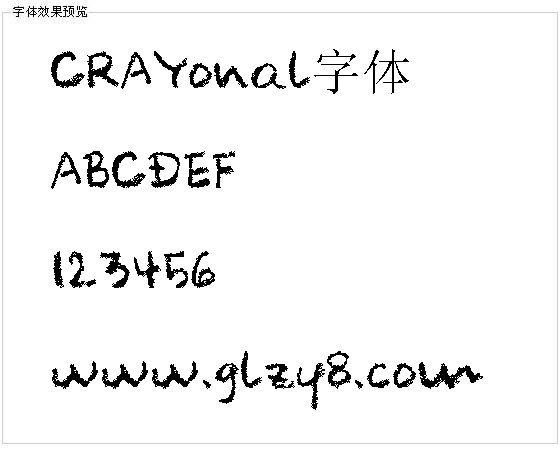 CRAYonal字体