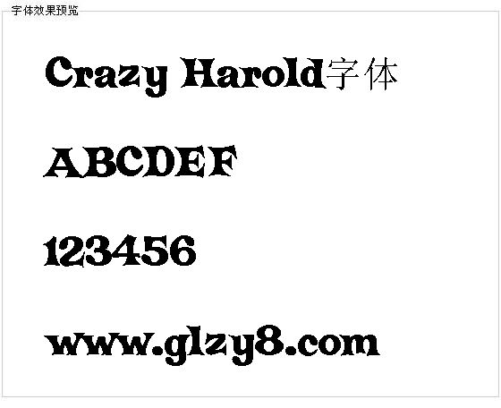 Crazy Harold字体