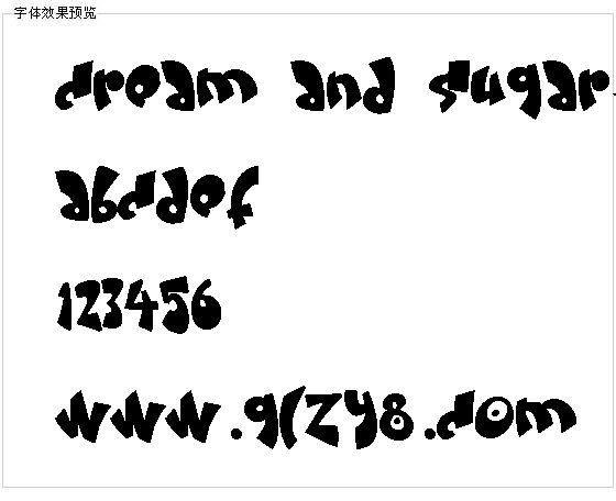 Cream and sugar字体