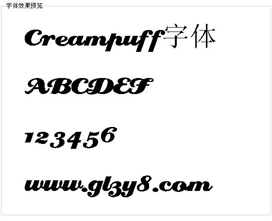 Creampuff字体