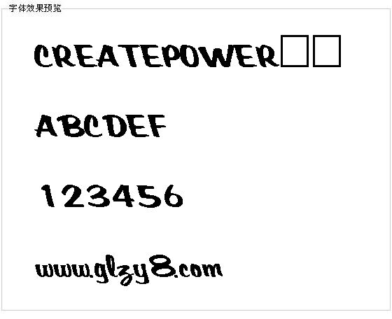 CREATEPOWER字体