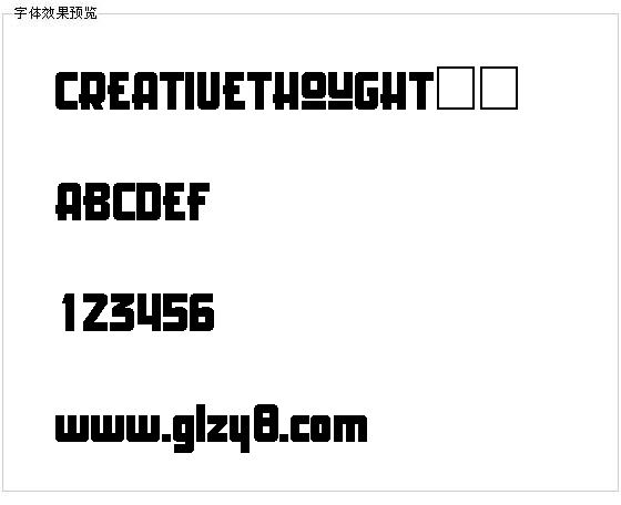 CREATIVETHOUGHT字体