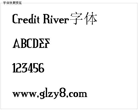 Credit River字体