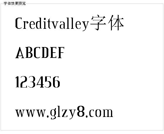 Creditvalley字体