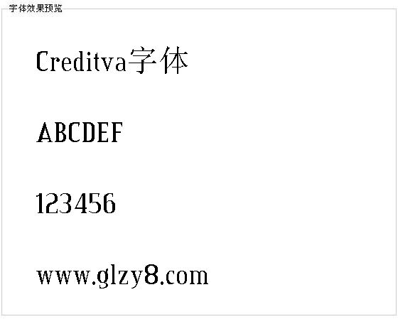 Creditva字体