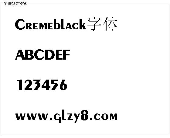 Cremeblack字体