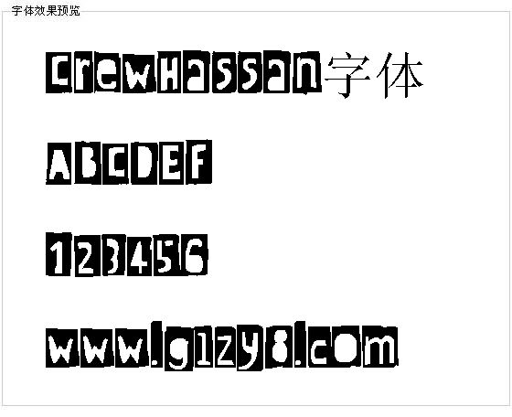 CrewHassan字体