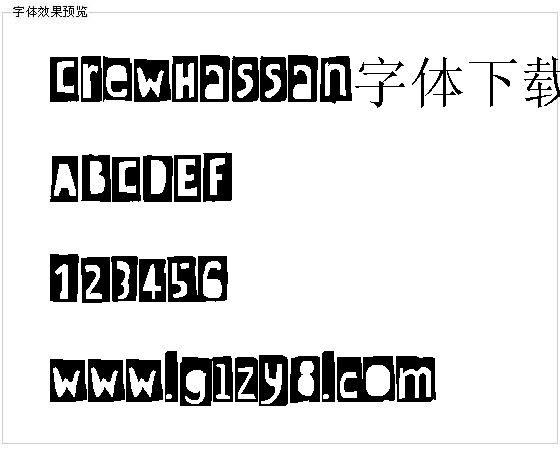 CrewHassan字体下载