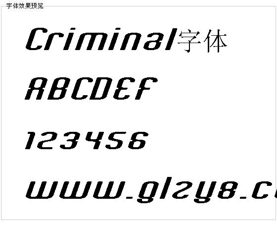 Criminal字体