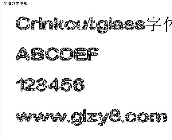 Crinkcutglass字体