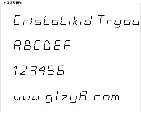 CristoLikid Tryout字体