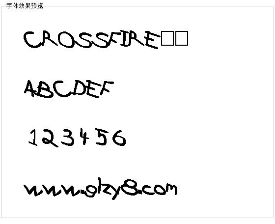 CROSSFIRE字体