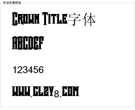 Crown Title字体