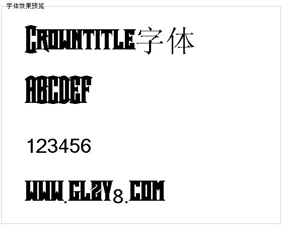 Crowntitle字体