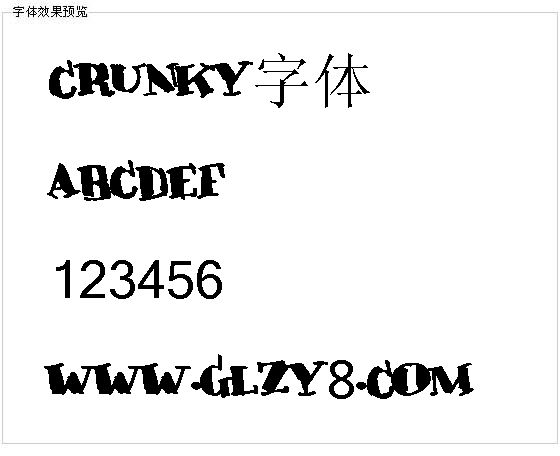 Crunky字体